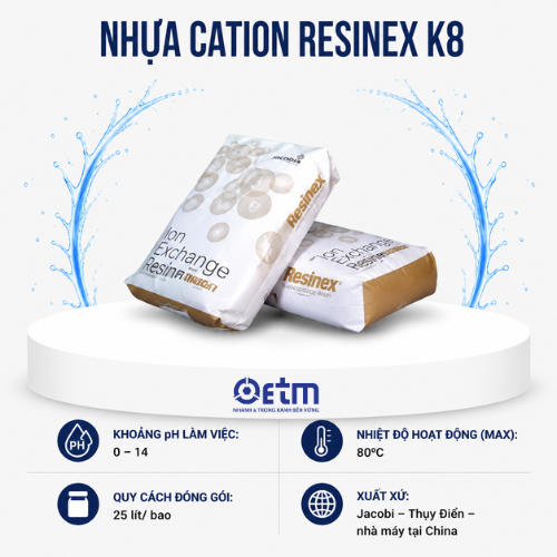 Nhựa Cation Resinex K8
